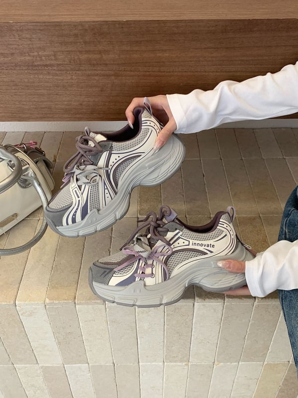 Shougu γυναικείες αθλητικές παπούτσια – αύξηση ύψους, δερμάτινο επάνω μέρος, PHYLON μεσαία σόλα, αντιολισθητική εξωτερική σόλα από καουτσούκ, κορδόνια