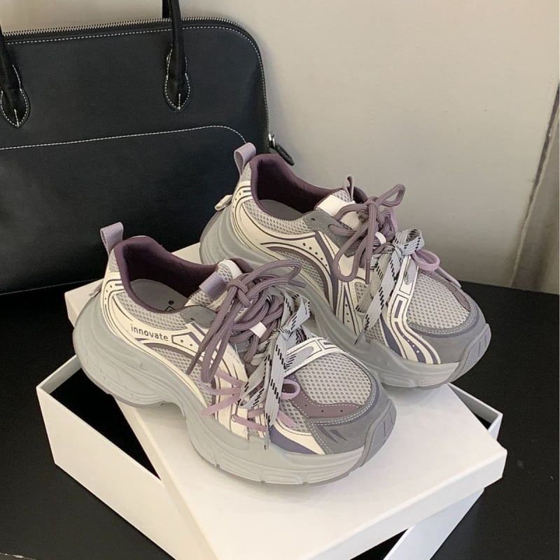 Shougu γυναικείες αθλητικές παπούτσια – αύξηση ύψους, δερμάτινο επάνω μέρος, PHYLON μεσαία σόλα, αντιολισθητική εξωτερική σόλα από καουτσούκ, κορδόνια