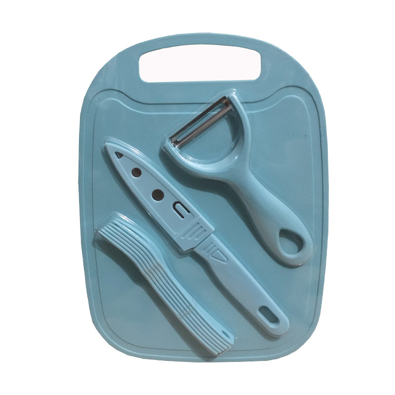 9-dijelni plastični kuhinjski set: nože, guljač za dinje, daska za rezanje i vilica za voće; materijal plastika; marka Dingchu; stil moderni minimalistički; višefunkcionalan