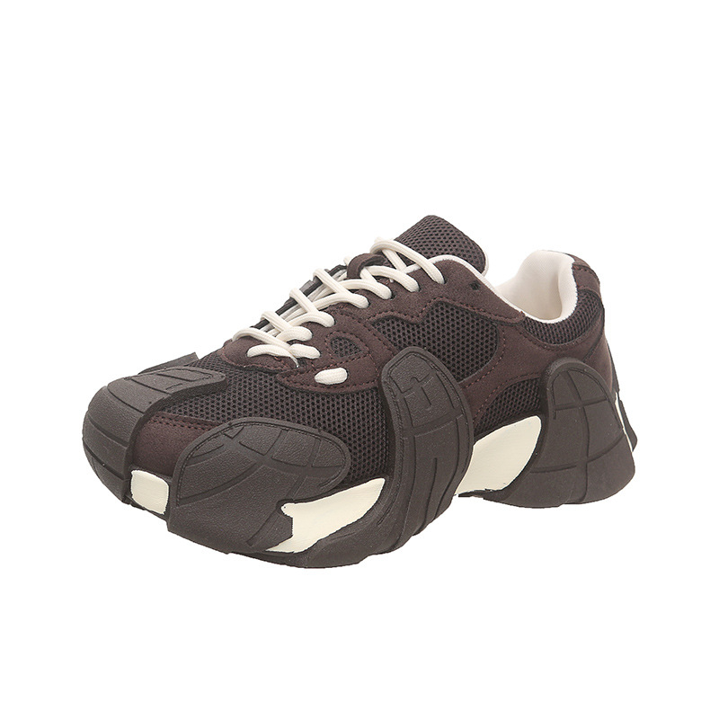 Ženske tenisice tipa dad shoes s PU gornjim dijelom, PU uloškom, gumom, vezanjem, srednje visoke
