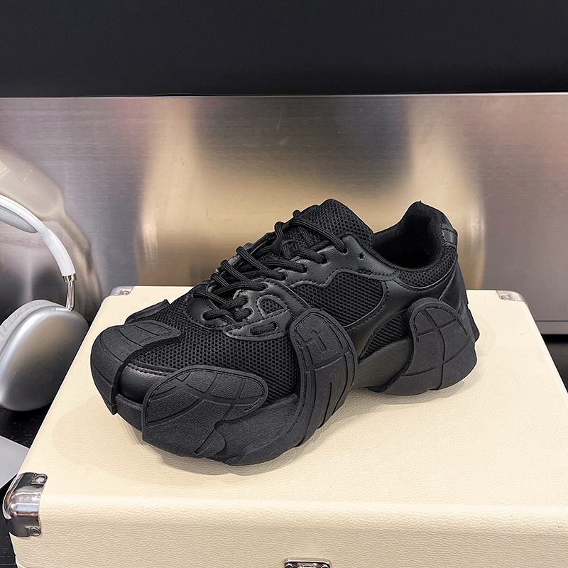 Ženske tenisice tipa dad shoes s PU gornjim dijelom, PU uloškom, gumom, vezanjem, srednje visoke