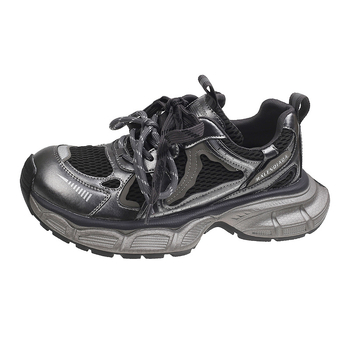 Ženske tenisice dad shoes, gornji dio od kože + umjetne kože + platna; prozračene; okrugli vrh; debeli potplat; gumeni potplat