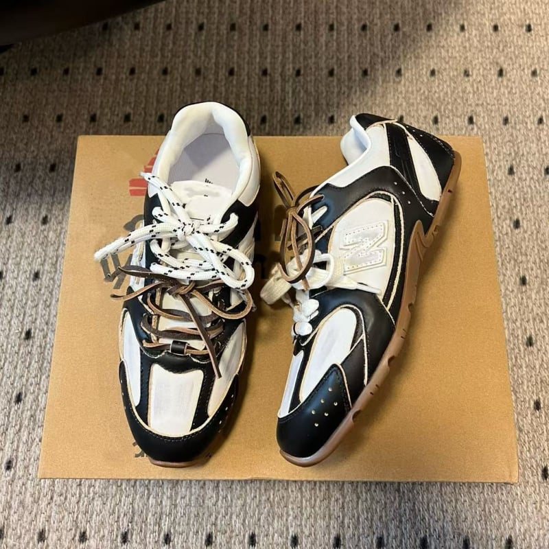 Γυναικεία casual αθλητικά παπούτσια, επάνω μέρος από βοδινό δέρμα, αναπνεόμενα, χαμηλό ύψος, με κορδόνια, PU σόλα