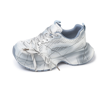 Pantofi sport damă dad shoes cu graffiti, partea superioară din microfibră, talpă din cauciuc, șireturi în față