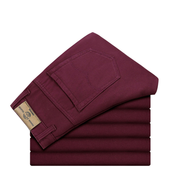 Muške zimske casual hlače, slim-fit, od pamukasto-mješavine tkanine, s velurom podstavom, zatvarač, višestruke džepove, srednji struk