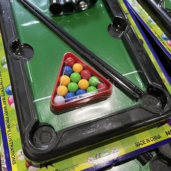 Детска настолна билярдна игра с блистерна опаковка (пластмаса; билярд; интерактивна игра; за деца 7–14 г)