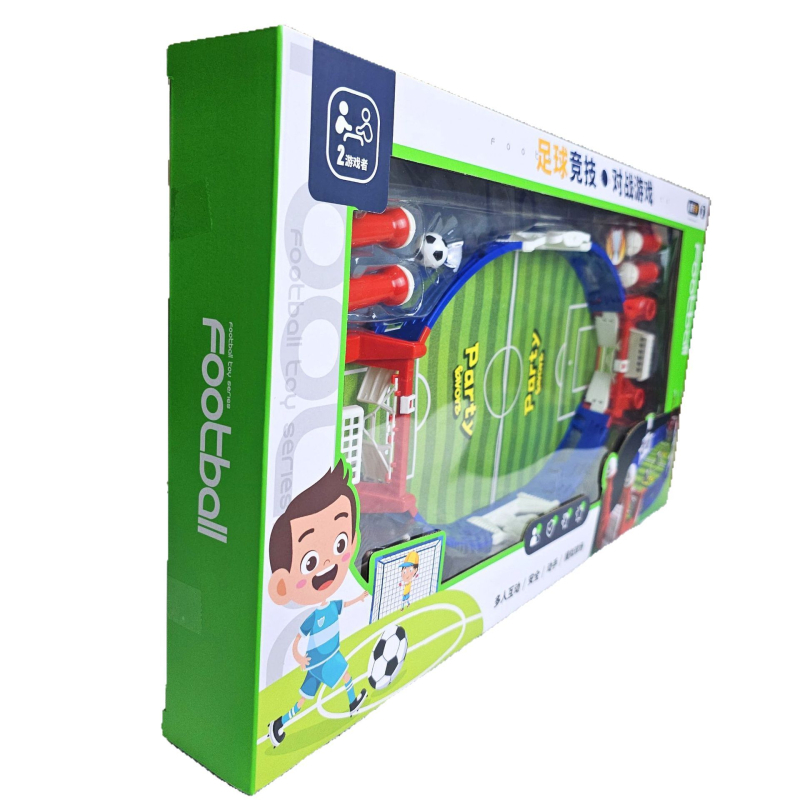 Настолна футболна маса за деца – пластмасова, за двама играчи, с футболно съревнование и взаимодействие родител-дете, подходяща за възраст 7–14.