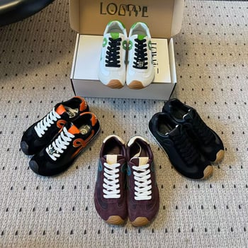 Παπούτσια Προπόνησης - Ελαφριά, Με Κορδόνια, Χρωματικά Μπλοκ, Δερμάτινο Άνω, EVA Μεσαία Σόλα