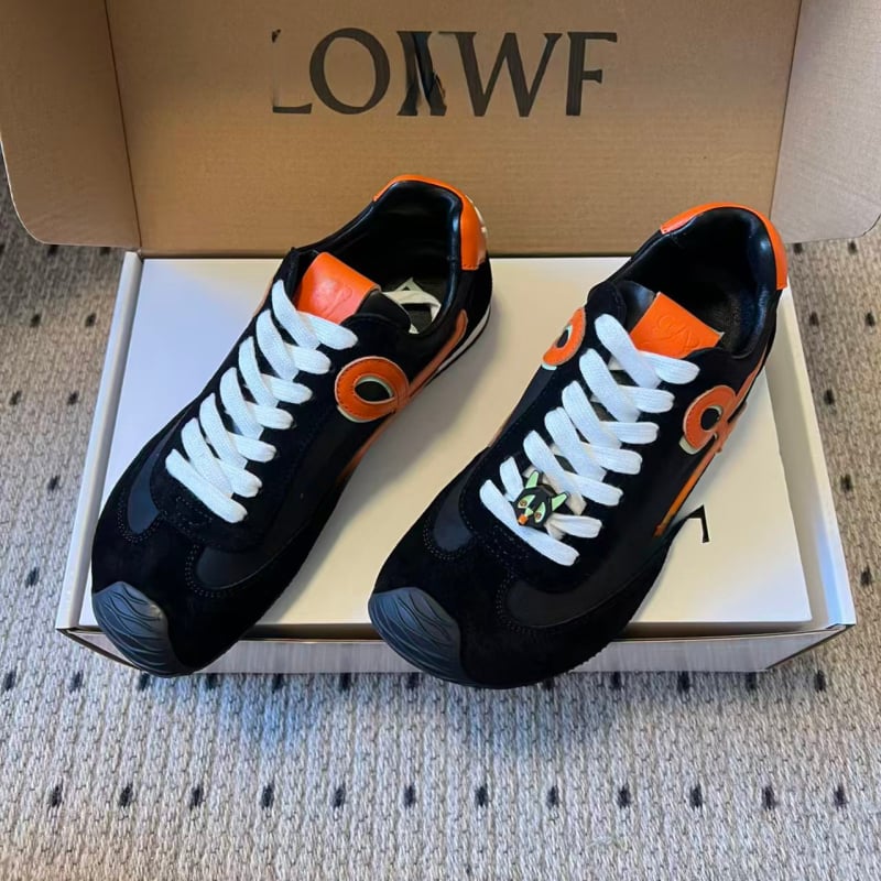 Παπούτσια Προπόνησης - Ελαφριά, Με Κορδόνια, Χρωματικά Μπλοκ, Δερμάτινο Άνω, EVA Μεσαία Σόλα