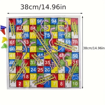 Zmija i stepenice – 3D sklopiva ploča za djecu, edukativna igra, materijal: blow-molded paper, interakcija roditelj-dijete, razvija koordinaciju ruka-oko i kognitivne vještine