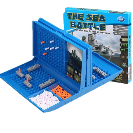 Tengerhajózás társasjáték két játékos számára — oktatási tengeri stratégia, logikai puzzle, interaktív játék, műanyag anyag, 7–14 éveseknek