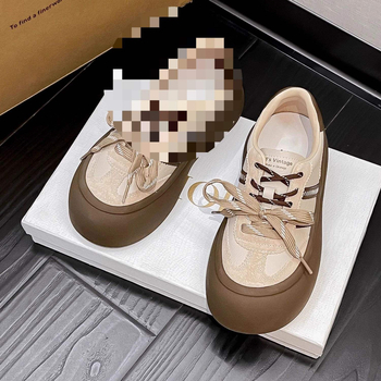 Női mindennapi sportcipők — európai stílus, retro vastag talp, vászon felső rész, gumírozott talp, fűzés, mikroszálas talpbetét