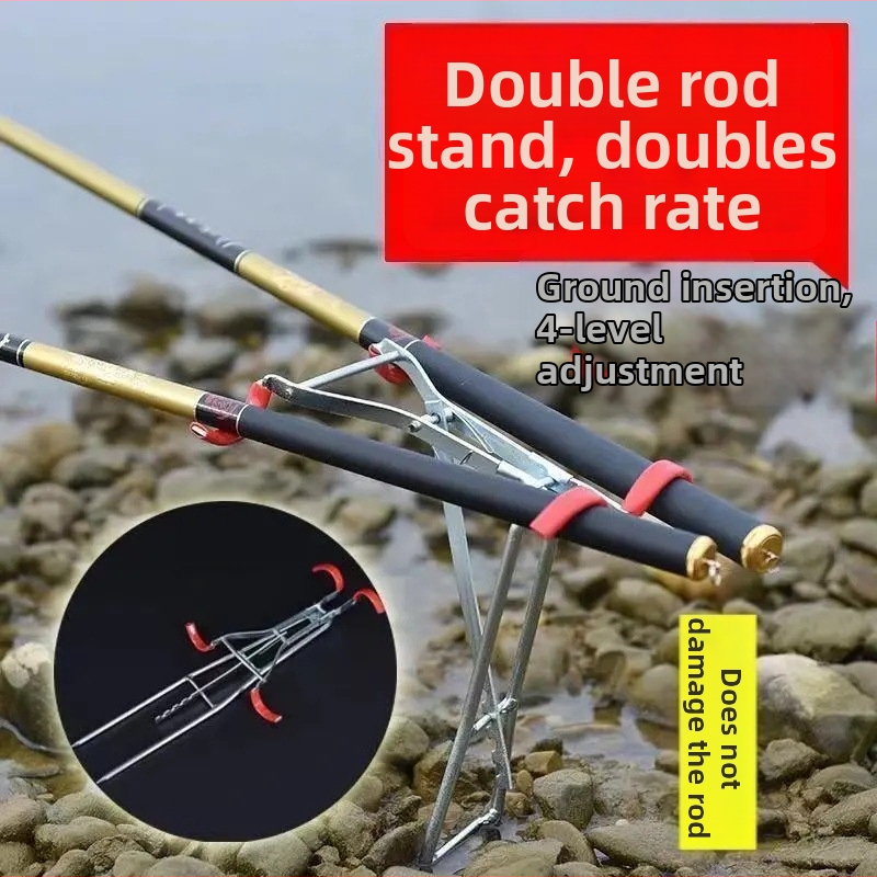 King Yuqi Nehrđajući čelični držač štapa za ribolov – Dvostruka namjena, Fiksni, Ne-sklopivi