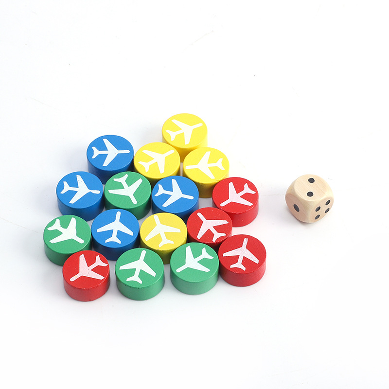 Drvene figure za stolnu igru Flying Chess s UV ispisom (Materijal: drvo; Marka: Mars; Dobna skupina: 4–6, 7–14, 15–35)
