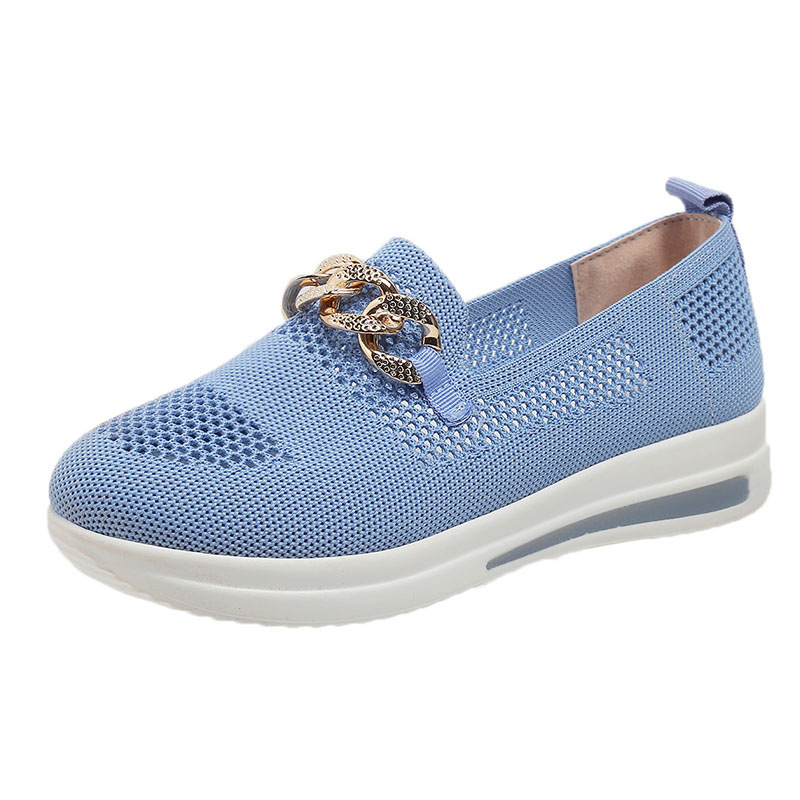 Γυναικείες παπούτσια mesh casual, χαμηλό στυλ, αναπνέων επάνω, στρογγυλός δάκτυλος, PU πάτος, επίπεδη σόλα, άνοιξη-καλοκαίρι αναψυχής