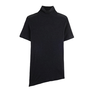 Tricou cu mânecă scurtă, guler rotund, stil casual cu umeri înclinați, 70–80% poliester, spălare prin acid