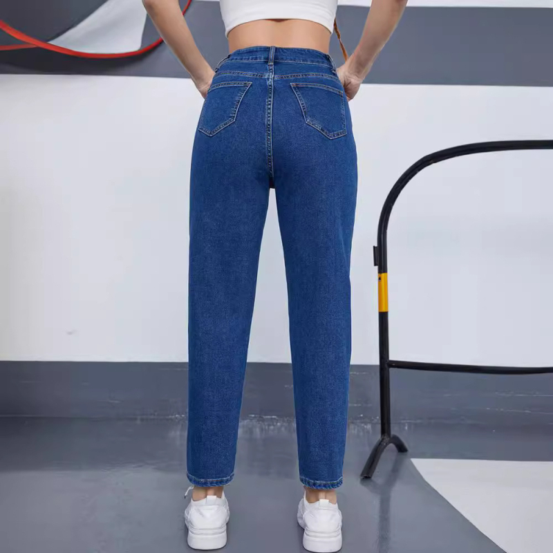 Traperice visokog struka i uskog kroja, denim, normalne debljine, bez glačanja