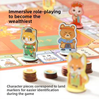Joc de masă pentru copii Meile Childhood Datang Business School Millionaire – Ediție pentru copii, puzzle, multiplayer, interactiv, pentru 4–6 ani