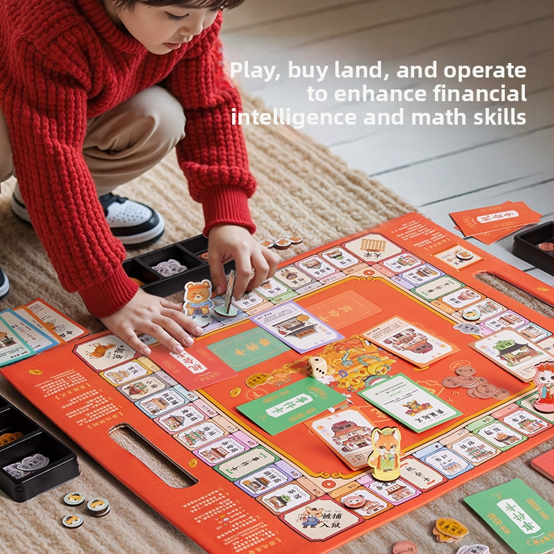 Joc de masă pentru copii Meile Childhood Datang Business School Millionaire – Ediție pentru copii, puzzle, multiplayer, interactiv, pentru 4–6 ani