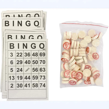 Joc de Bingo din hârtie pentru divertisment în interior — Interactiv, Dezvoltare intelectuală, Învățare practică, Pachet OPP inclus
