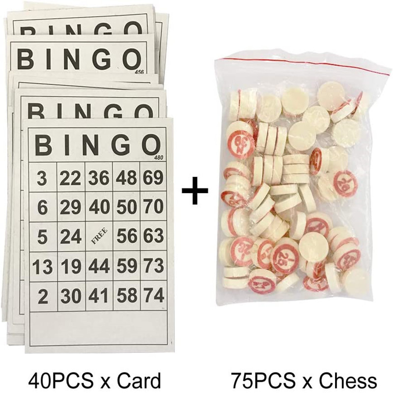 Joc de Bingo din hârtie pentru divertisment în interior — Interactiv, Dezvoltare intelectuală, Învățare practică, Pachet OPP inclus