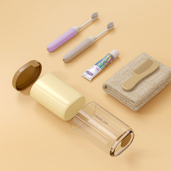 Silia Putni držač za četkicu za zube – ABS, skladištenje četkice i paste, mini putni higijenski set