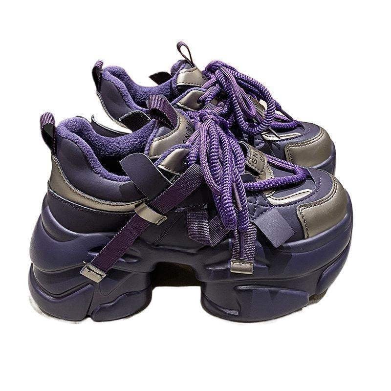 Női európai stílusú dad shoes, textil felső, PU talp, fűzős záródás, mindennapi stílus, téli–tavaszi–ősz szezonokra