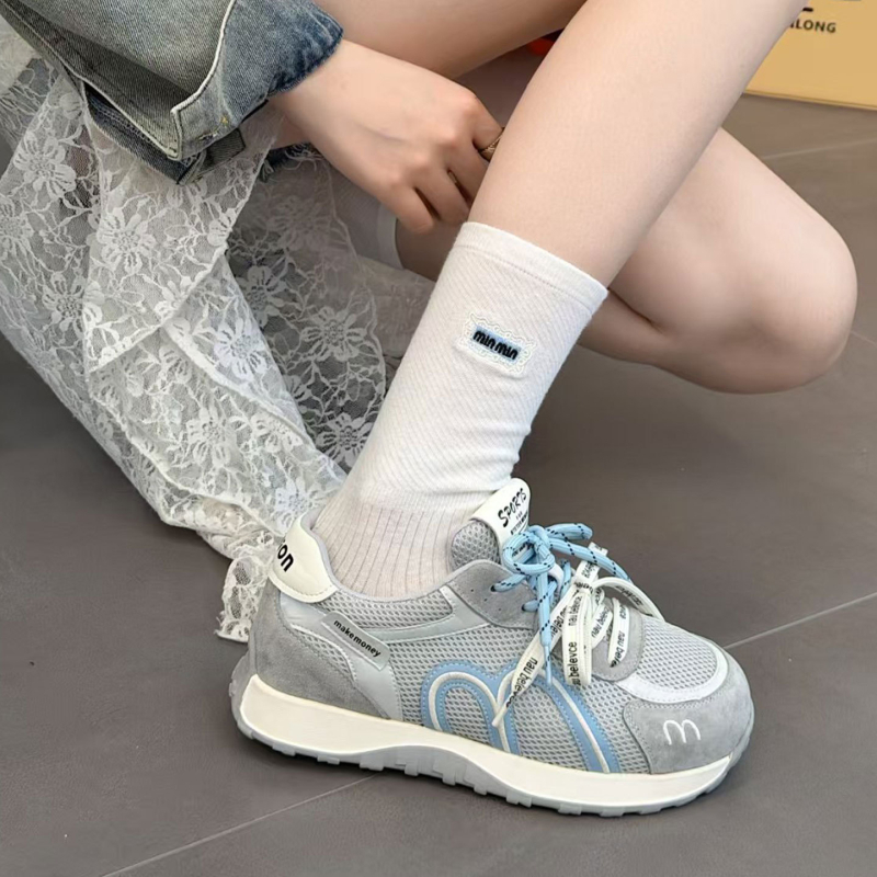 Pantofi damă fără toc, patchwork, vârf rotund, exterior din piele dublă și piele artificială, talpă din cauciuc, închidere cu șireturi în față
