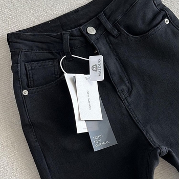 Traperice visokog struka, mikro-široke nogavice, elastične, debeli denim