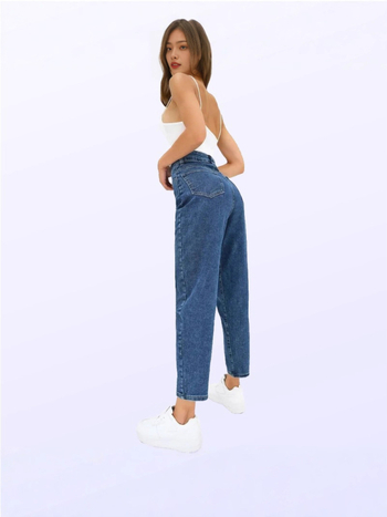Ženske traperice, visoki pojas, ravni kroj, denim, 80–90% poliester, ljeto 2026