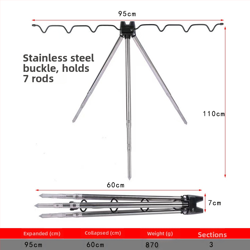 Morski štap tripod — aluminijeva legura, višenamjenski, teleskopcki (Aluminum alloy; Multi-purpose; Telescopic)