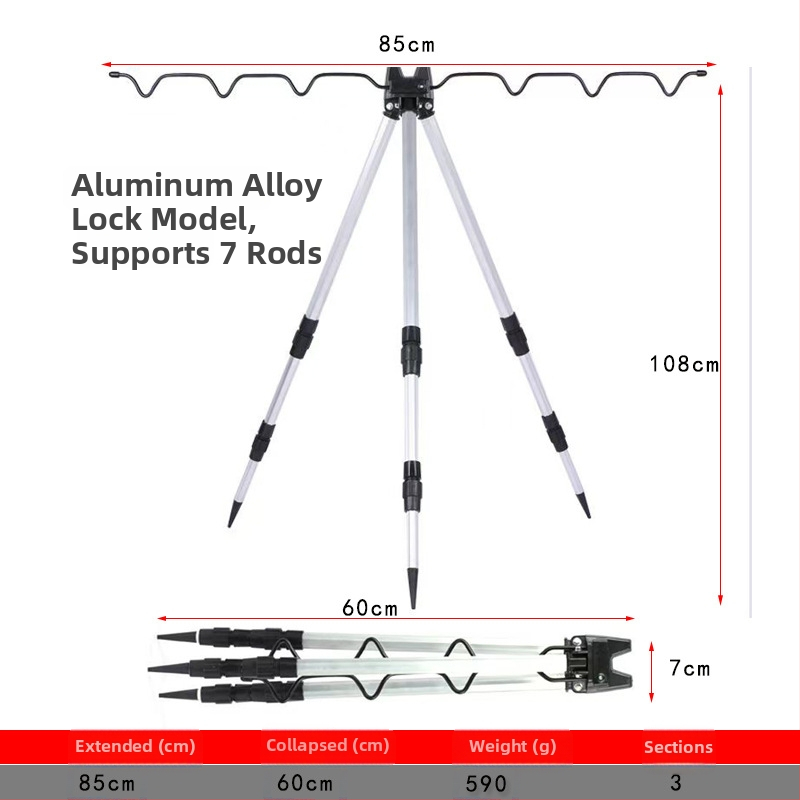 Morski štap tripod — aluminijeva legura, višenamjenski, teleskopcki (Aluminum alloy; Multi-purpose; Telescopic)