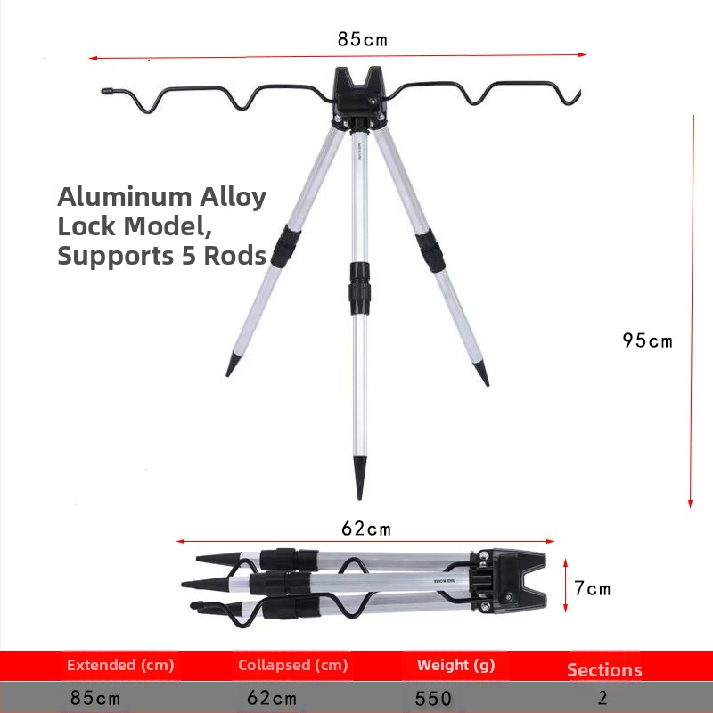 Morski štap tripod — aluminijeva legura, višenamjenski, teleskopcki (Aluminum alloy; Multi-purpose; Telescopic)