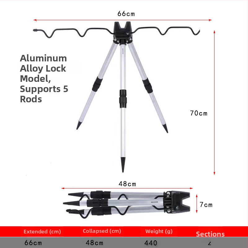Morski štap tripod — aluminijeva legura, višenamjenski, teleskopcki (Aluminum alloy; Multi-purpose; Telescopic)