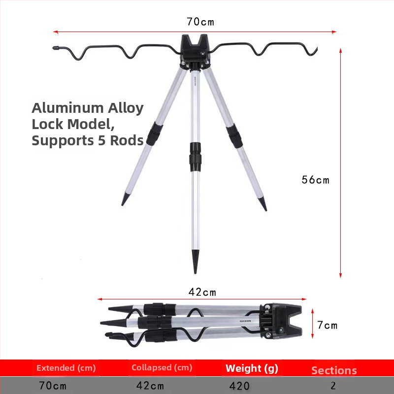 Morski štap tripod — aluminijeva legura, višenamjenski, teleskopcki (Aluminum alloy; Multi-purpose; Telescopic)