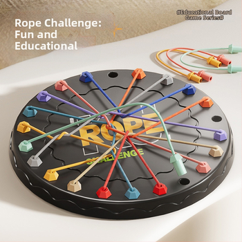 Kötél megoldó logikai társasjáték gyerekeknek – oktató jellegű, fejleszti a kognitív képességeket, kéz- és szem-koordinációt, interaktív szülő–gyermek játék, műanyag