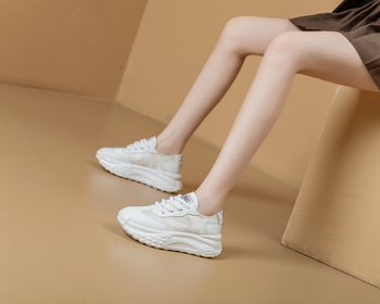 Pantofi damă cu platformă, partea superioară din piele dublă, vârf rotund, toc de 6–8 cm, masaj, deodorare și absorbție a șocurilor, pentru toamnă și iarnă