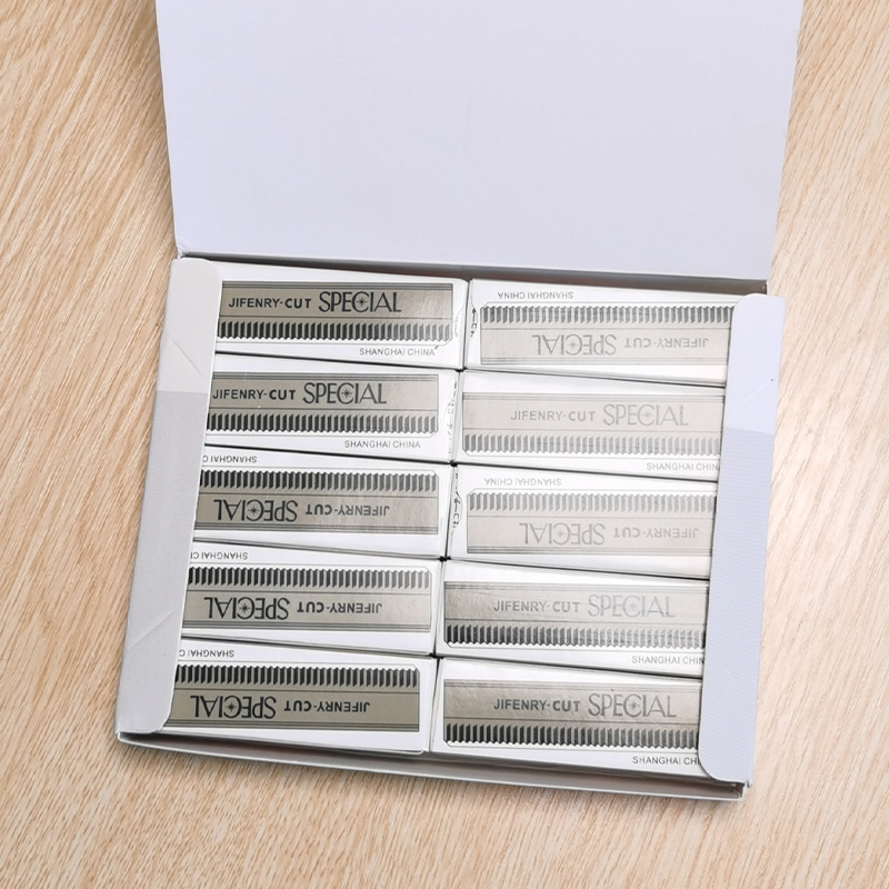 Set noževa za oblikovanje obrva, 10 komada, nehrđajući čelik, valoviti rub, za jednokratnu upotrebu