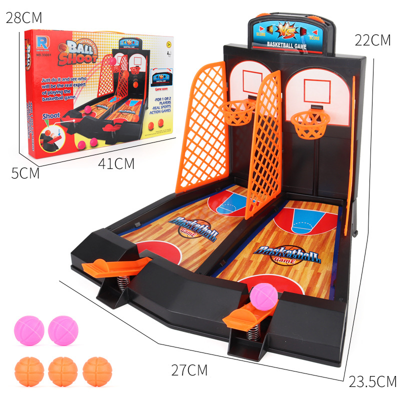 Launcher de baschet pe masă pentru degete – Jucărie interactivă multiplayer (din plastic; pentru copii 4–6 ani; utilizare în interior)
