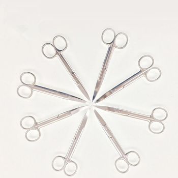 Zakrivljene kozmetičke škare za obrve i trepavice, oštrim vrhom – nehrđajući čelik