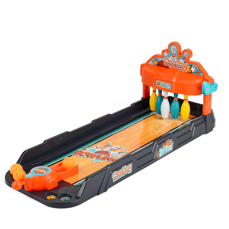 Joc de bowling pe masă pentru copii — plastic, pentru interior, vârsta 4–6 ani, ambalaj cu cutie colorată, certificare 3C: 2020152205029667.