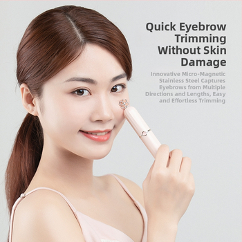 Elektrický strihovač obočia v pere – protiškrabací, USB napájanie, ABS telo, vhodné pre začiatočníkov, domáce použitie