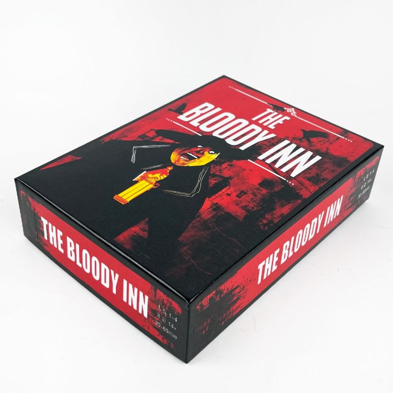 Joc de societate cu gestionare a mâinii – Bloody Inn – cărți din hârtie; pentru vârsta 14+; tineri 15–35 ani.
