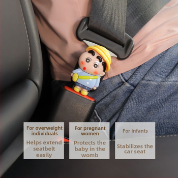 Clip de siguranță auto cu design drăguț de desen animat, extensie interioară, suport reglabil pentru centură, reducere a zgomotului