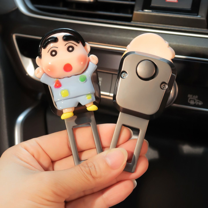 Clip de siguranță auto cu design drăguț de desen animat, extensie interioară, suport reglabil pentru centură, reducere a zgomotului