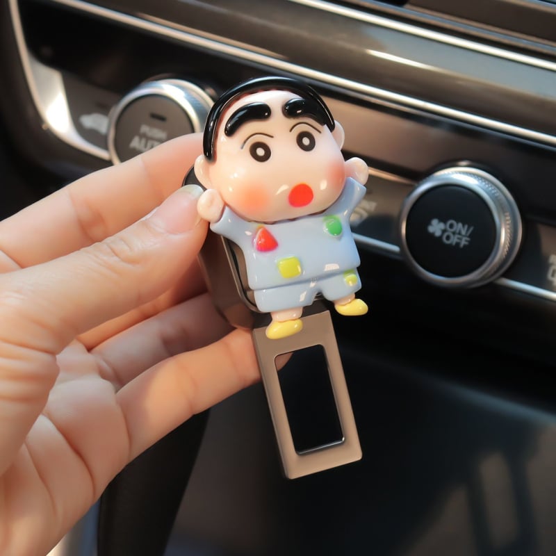 Clip de siguranță auto cu design drăguț de desen animat, extensie interioară, suport reglabil pentru centură, reducere a zgomotului