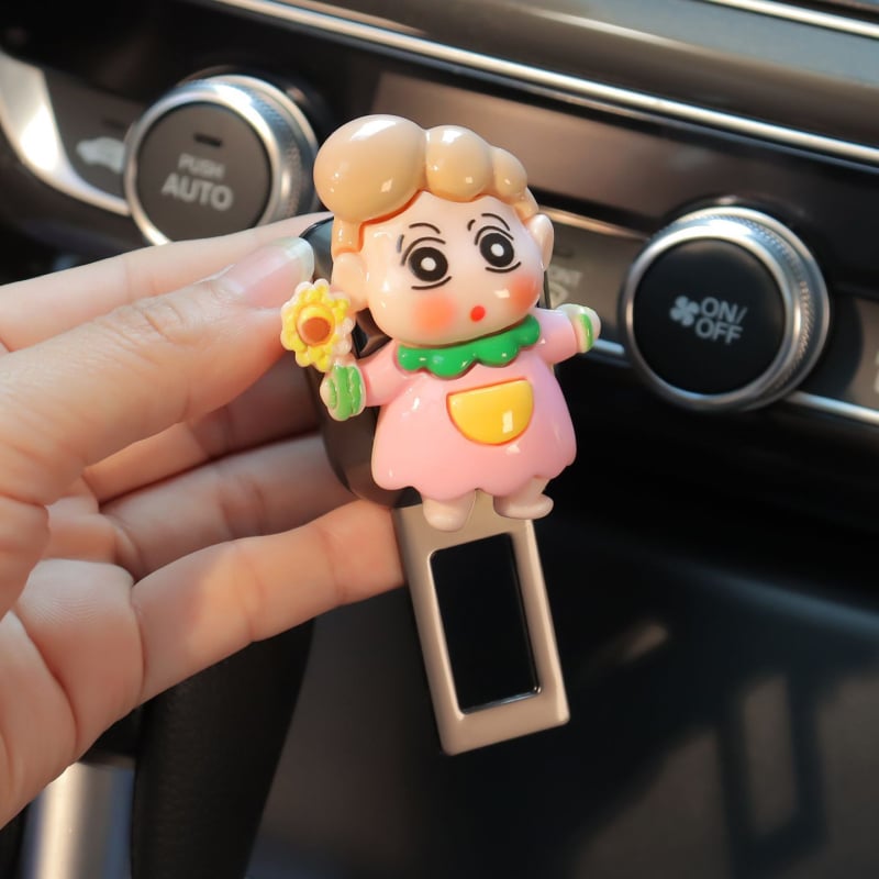 Clip de siguranță auto cu design drăguț de desen animat, extensie interioară, suport reglabil pentru centură, reducere a zgomotului