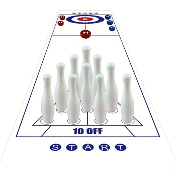 Mini stolni bowling – tri u jedan interaktivna igra za unutarnje igranje uz roditelje i djecu; Materijal: plastika; Pakiranje: šarena kutija; Dobna skupina: 4–6, 7–14, 15–35 godina; Razvija logičko razmišljanje i koordinaciju.