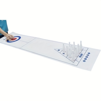 Mini stolni bowling – tri u jedan interaktivna igra za unutarnje igranje uz roditelje i djecu; Materijal: plastika; Pakiranje: šarena kutija; Dobna skupina: 4–6, 7–14, 15–35 godina; Razvija logičko razmišljanje i koordinaciju.