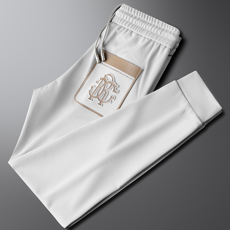 Muške casual sports hlače s geometrijskim printom, debele za zimu, slim fit, srednji porast, poliester 95%